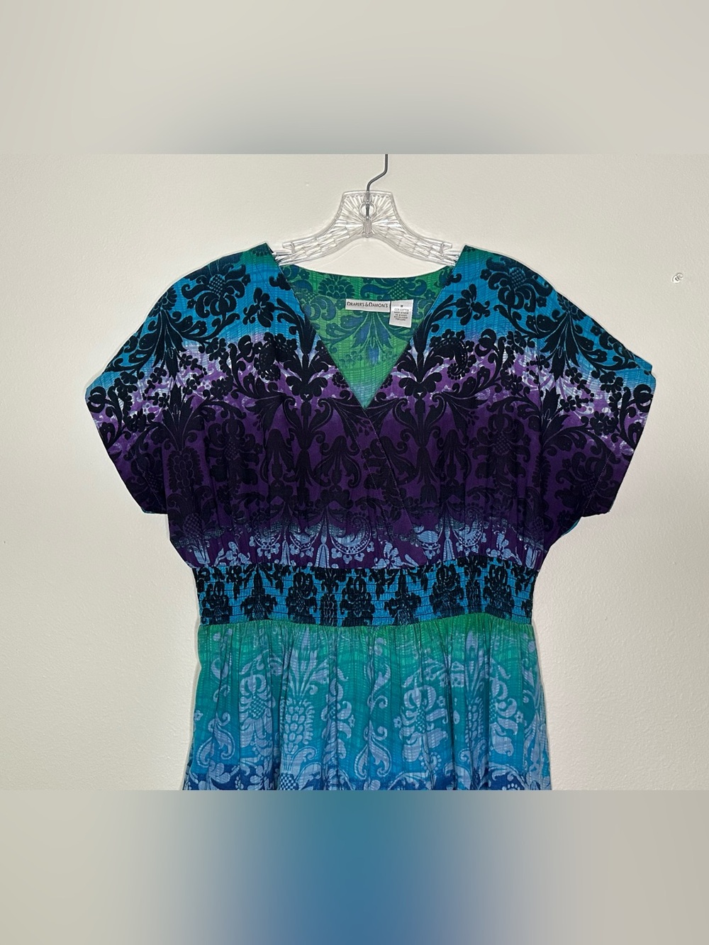 Drapers&Damons M boho style w/ cap sleeves, elastic waist & tiered skirt - Picture 2 of 6